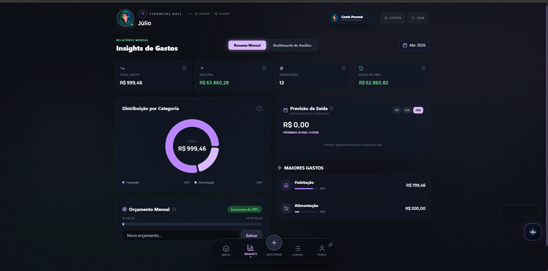 Web — Transações